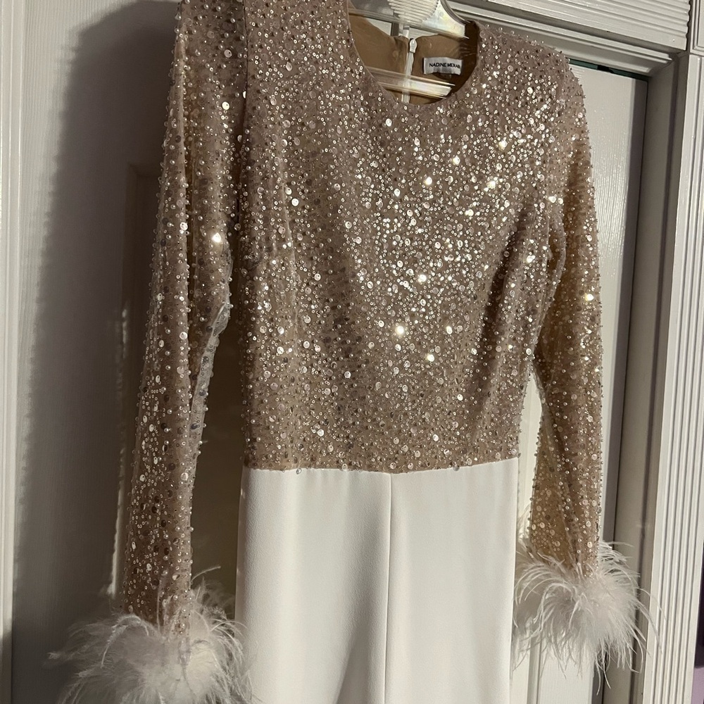NADINE MERABI Pearl Embellished Dress - Picture 3 of 6